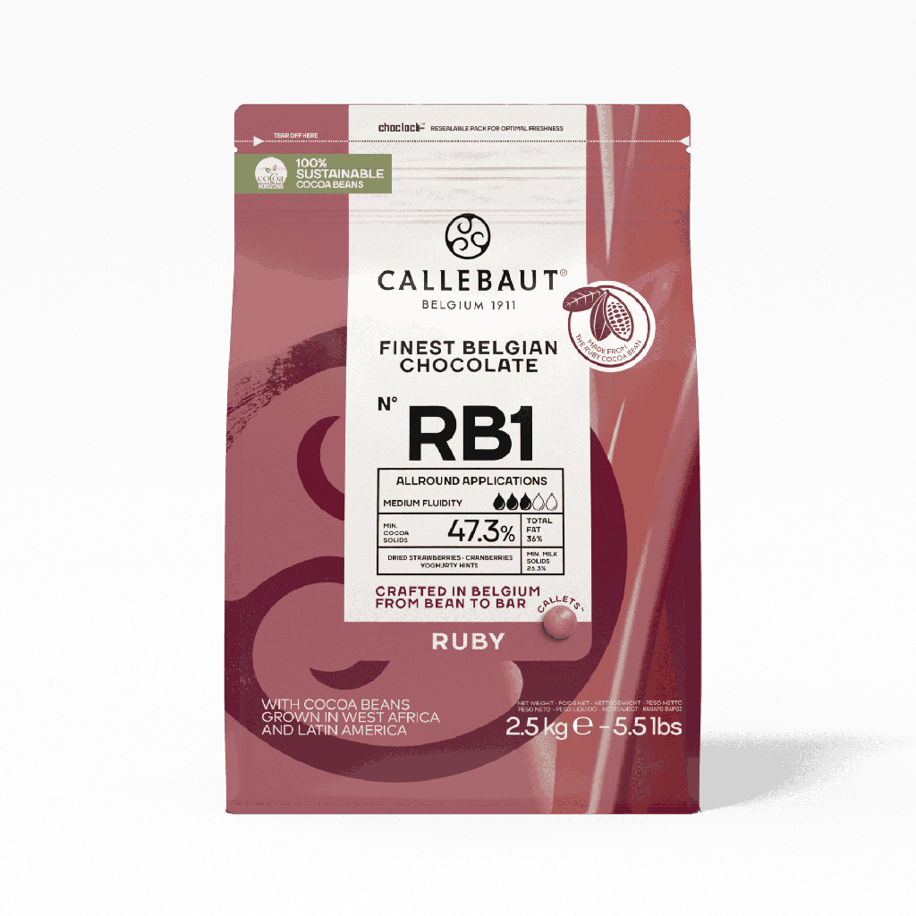 [8100161] CALLEBAUT: Ruby Callets 2.5kg CHR-R35RB1-E4-U70 (S)