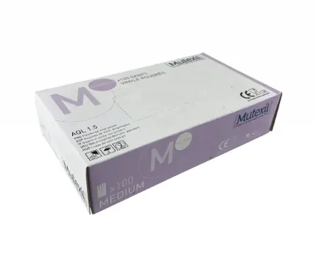 [316060] Vinyl Gloves- Powder-free- M- 100