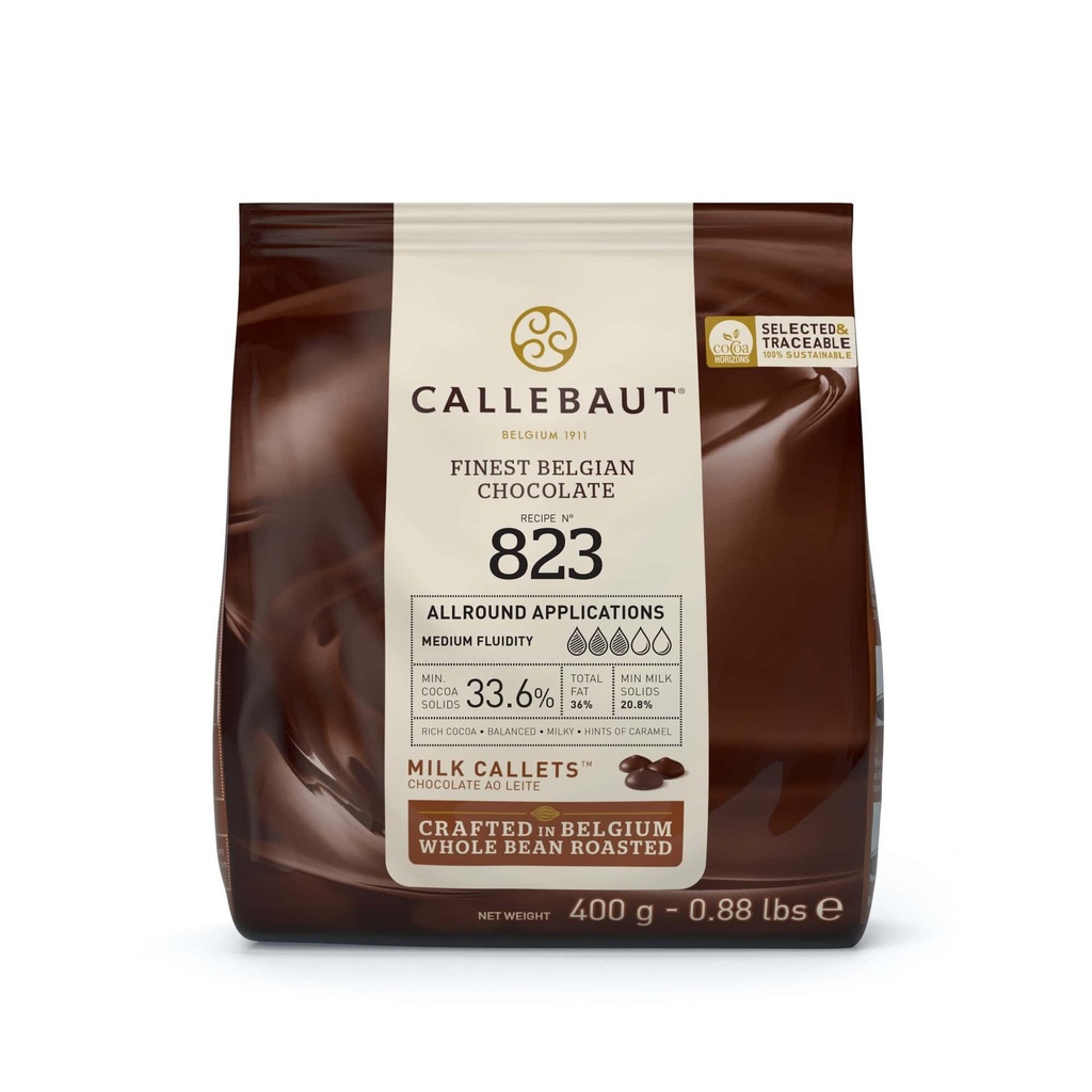CALLEBAUT Milk Callets 400gr 823-E0-D94 (7pk) (S)