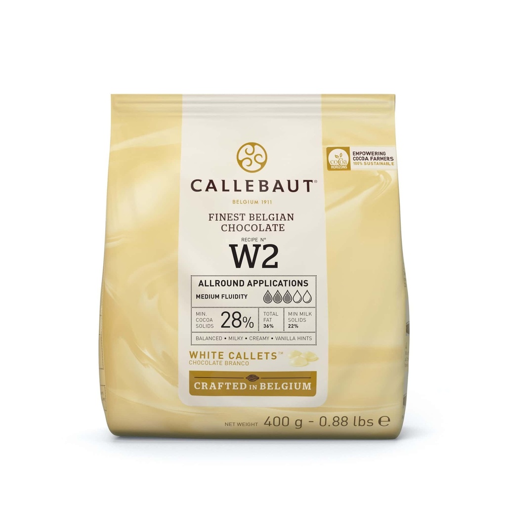 [3070043] CALLEBAUT White Callets 400gr W2-E0-D94 (7pk) (S)
