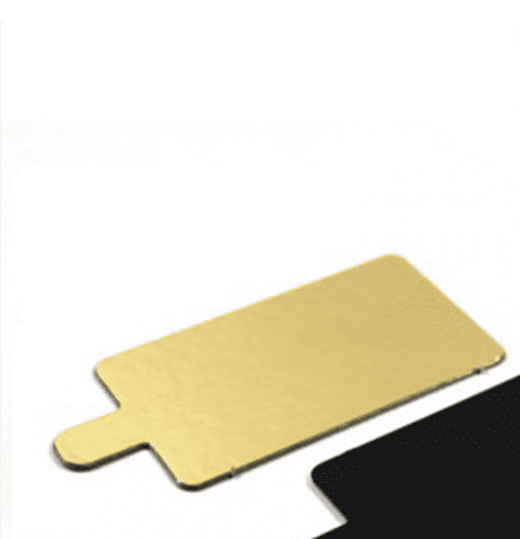 Rectangle Gold 9.5cmx5.5cm (x200) Cake Board