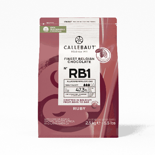 [8100161] CALLEBAUT: Ruby Callets 2.5kg CHR-R35RB1-E4-U70 (S)