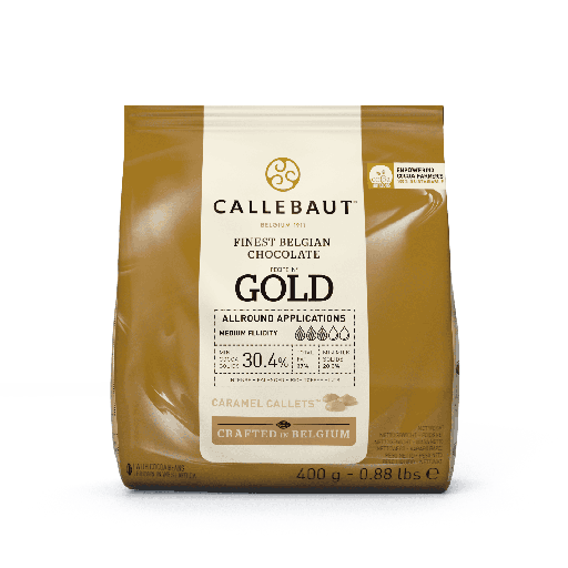 [3070039] CALLEBAUT: Gold Callets 400gr CHK-R30GOLD-E0-D94 (S)